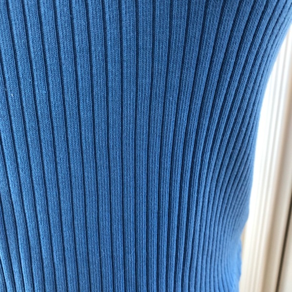 Citizens of Humanity Freja sz L ribbed cropped tank in blue - Picture 4 of 8